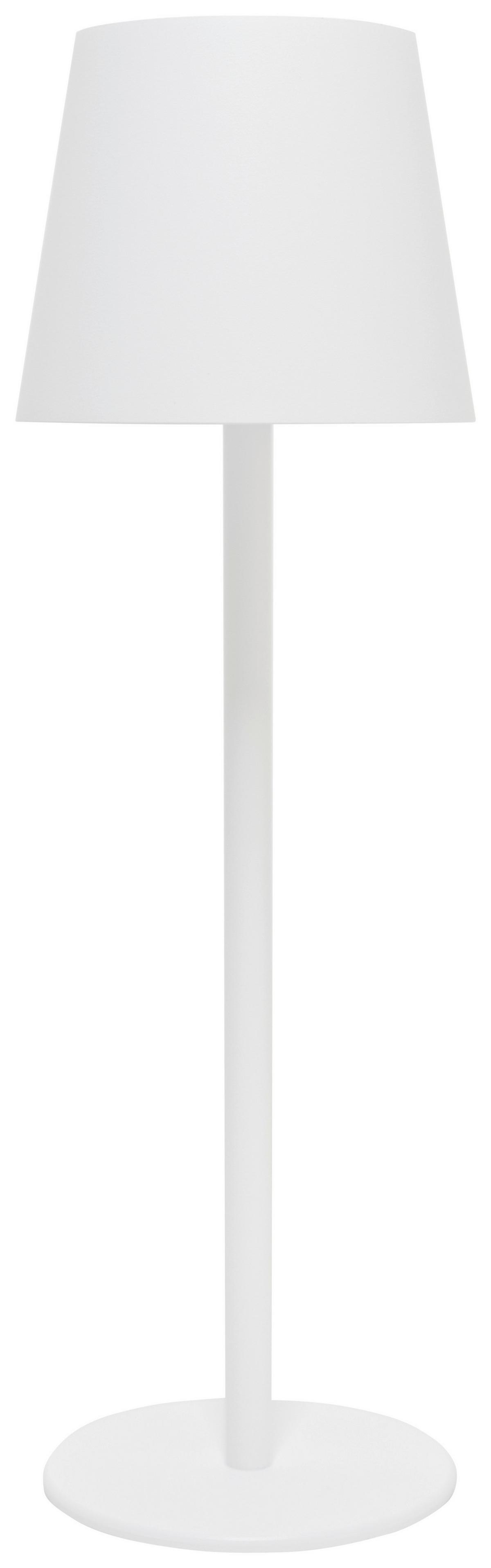 Akkumulátoros Asztali Lámpa Noemi - fehér, Konventionell, műanyag/fém (11,5/36cm) - Modern Living