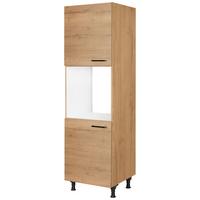 Geräteumbauschrank Structura Eiche - Eichefarben/Schwarz, MODERN, Holzwerkstoff/Metall (60/216,6/58cm) - Nobilia