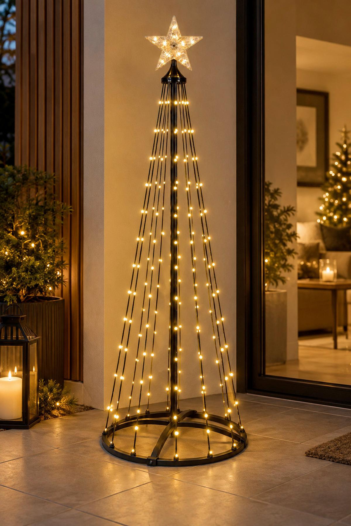LED-Dekoleuchte Schwarz - Schwarz, MODERN, Kunststoff/Metall (70/70/210cm)