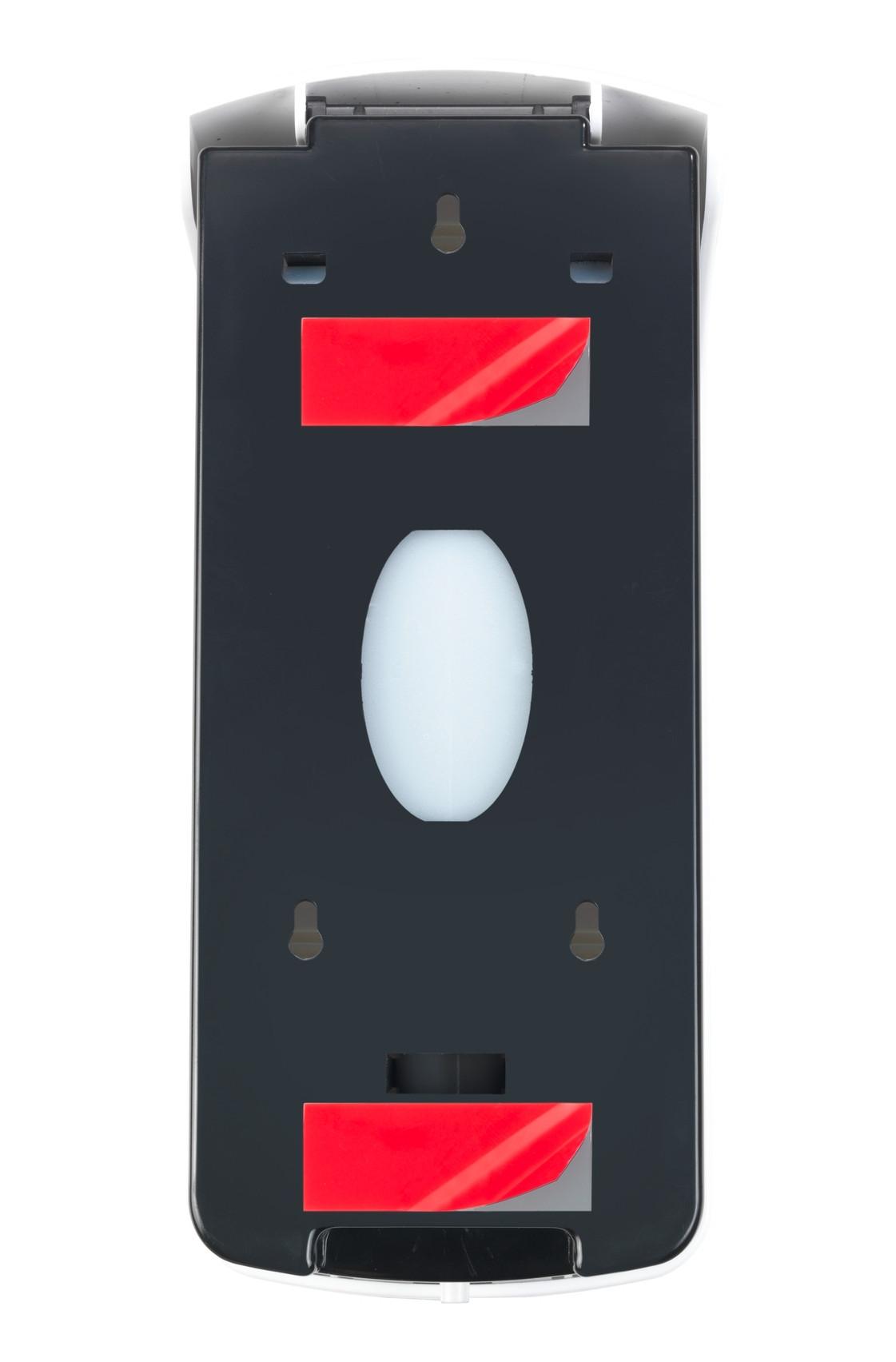 Dozator săpun Ranera - alb/negru, Modern, plastic (10,5/24,5/10,5cm) - Wenko