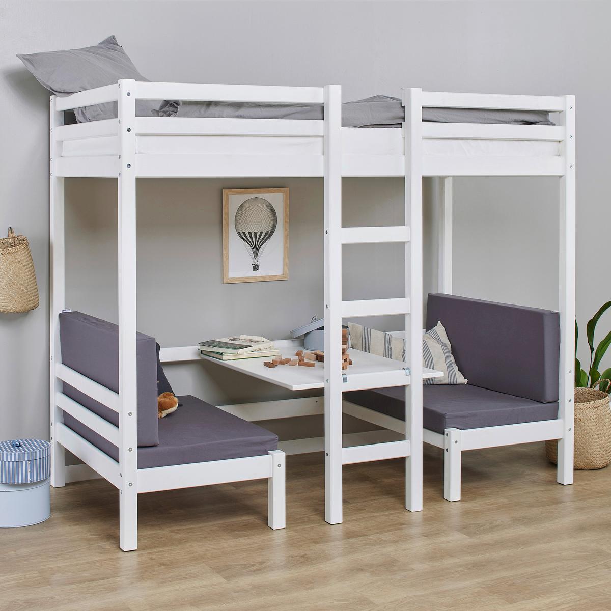 Etagenbett JUMBO Weiß ca. 90x200 cm MDF - Weiß, MODERN, Holz (90/200cm) - MID.YOU