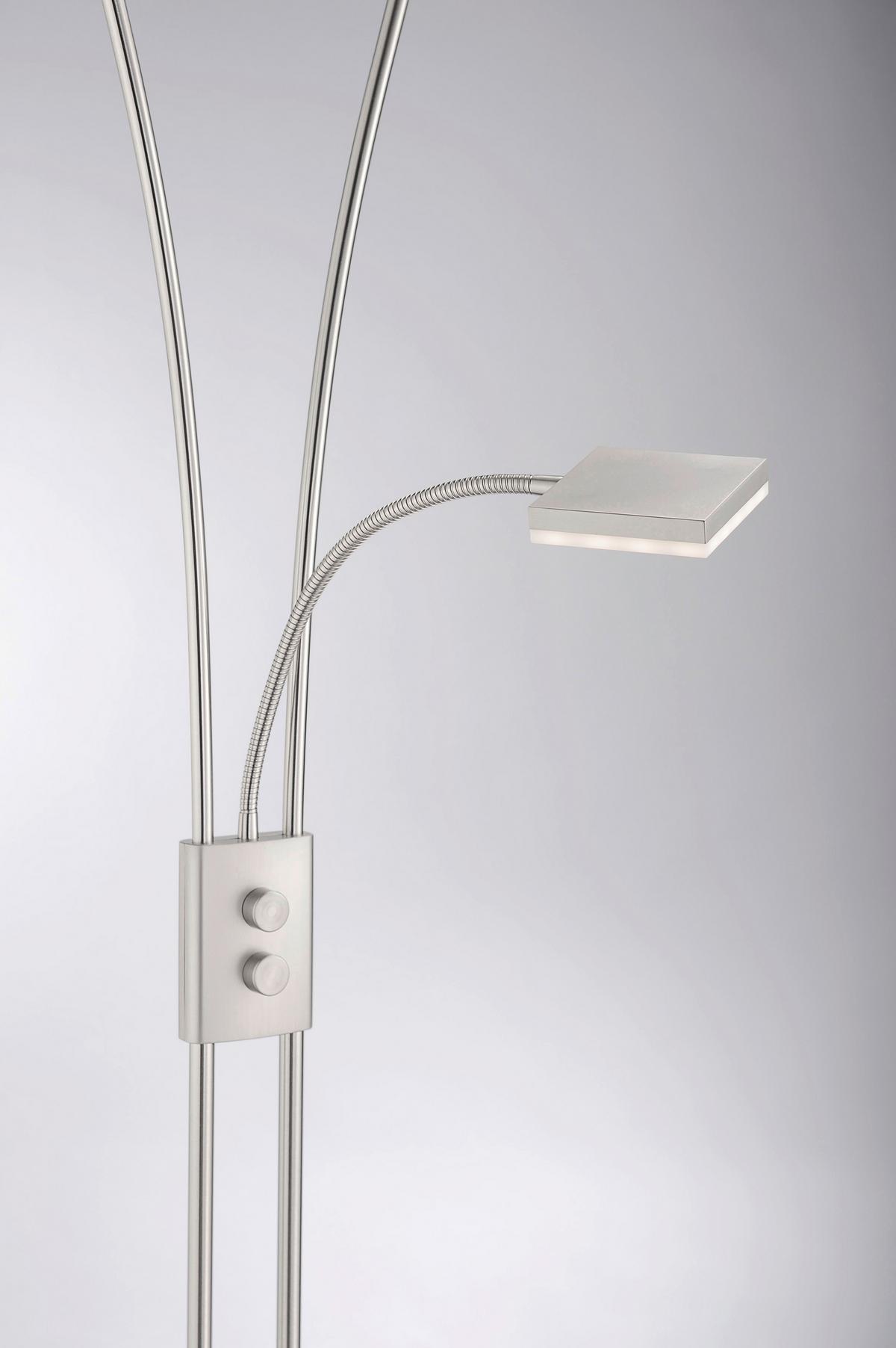 LAMPA STOJĄCA 11776-55 HELIA - kolor niklowy, Design, metal (57/57/197,5cm)
