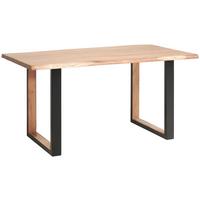 STÓŁ DO JADALNI FIORENTINO - kolor akacjowy/czarny, Natur, metal/drewno (140/76/80cm) - Livetastic