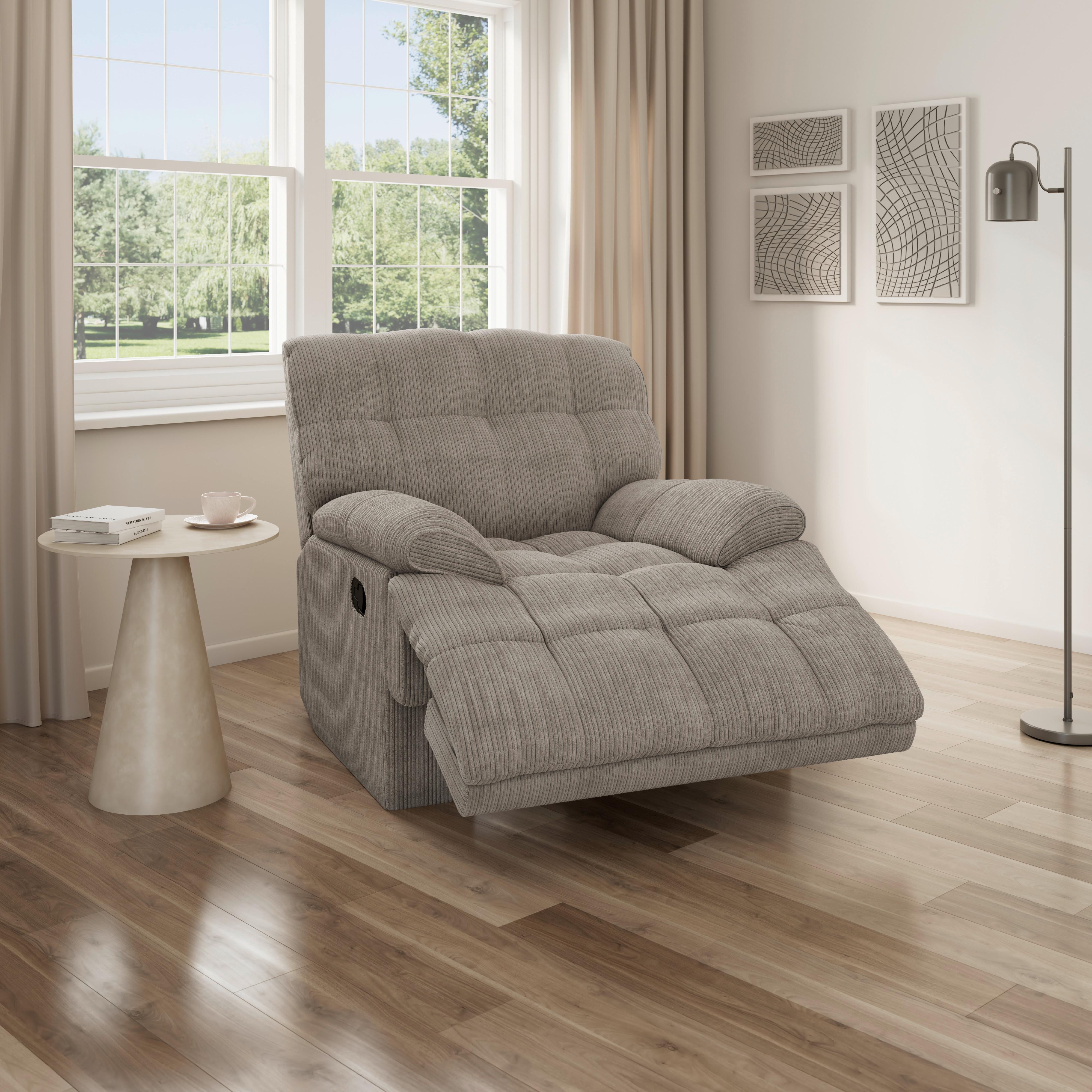 Fotelja S Relaks Mehanizmom Natalie - siva/crna, Moderno, drvo/tekstil (98/94/106cm) - Bessagi Home