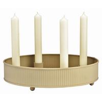 Adventkranz Cosy Time Beige - Beige, Basics, Metall (26/6/26cm)