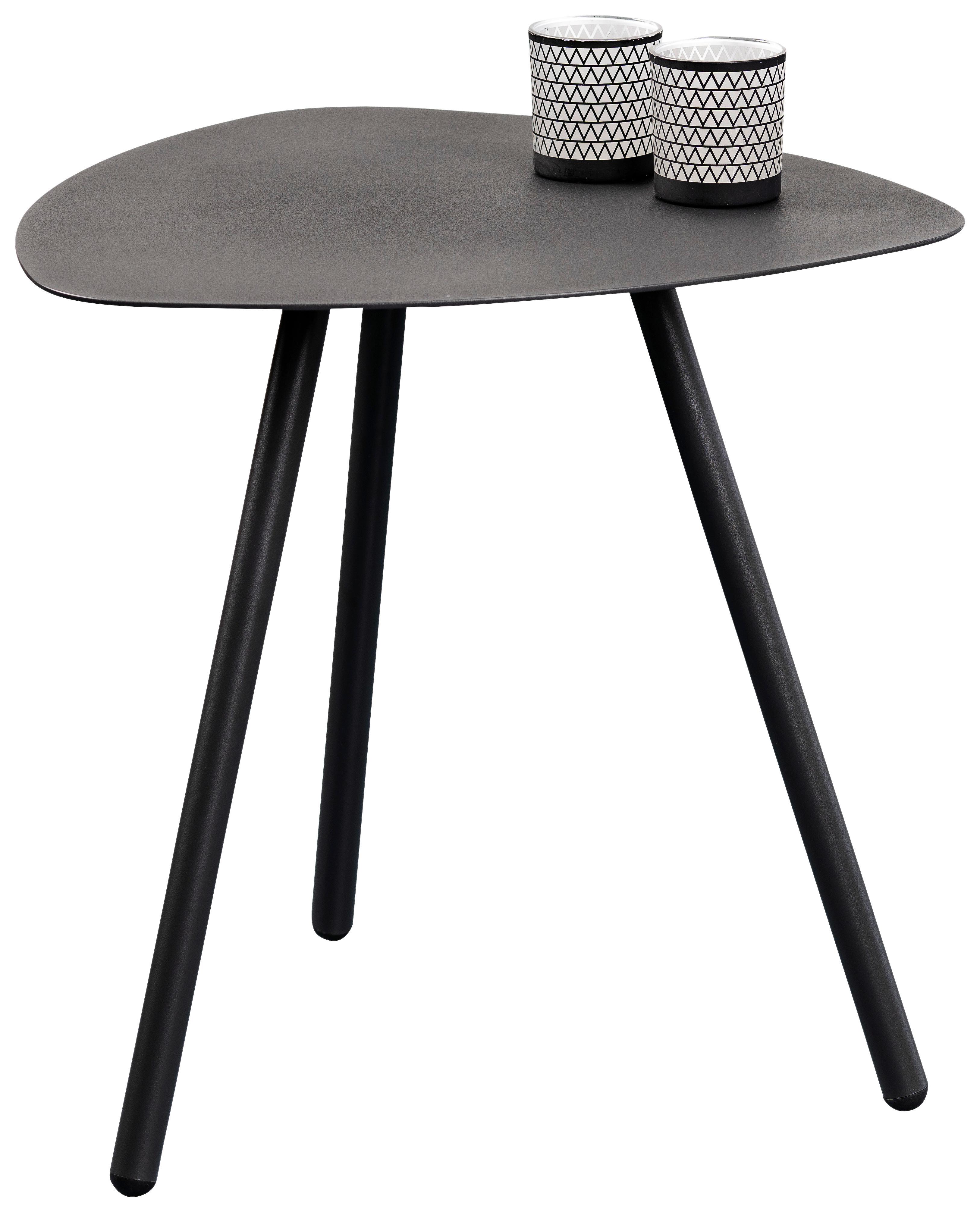 STOLIK BOCZNY MIRA 2 - antracytowy, Design, metal (50/50/50cm) - Xora