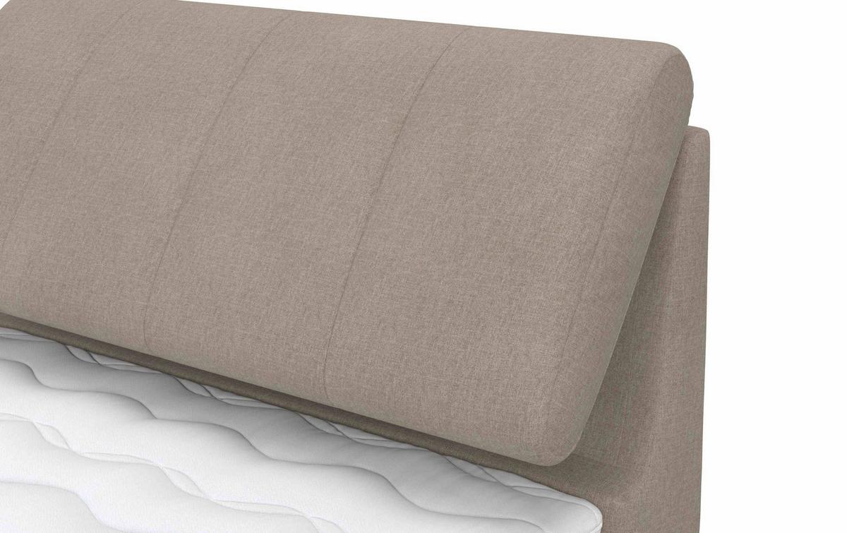 Box Ágy Cooper - taupe, Konventionell, faalapú anyag/textil (140/200cm)