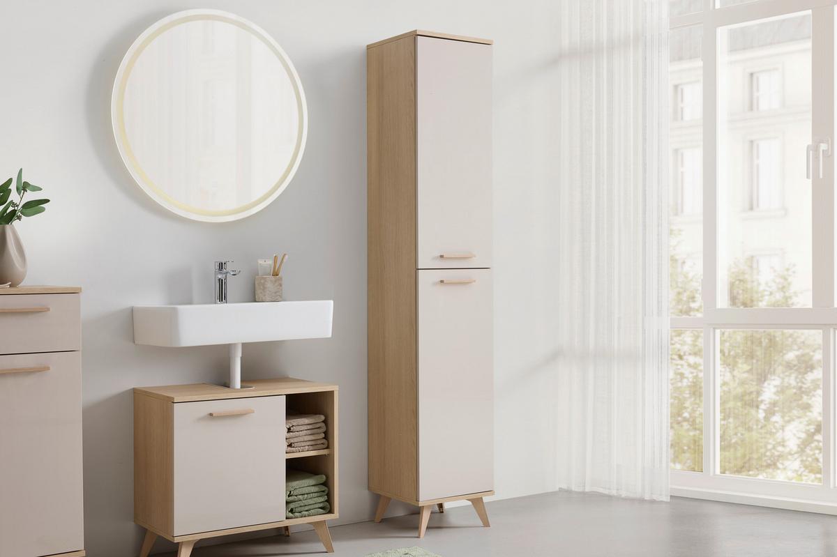 Visoka Omara Kalmar - kašmir/barve hrasta, Moderno, umetna masa/leseni material (35/185/35cm) - Mömax
