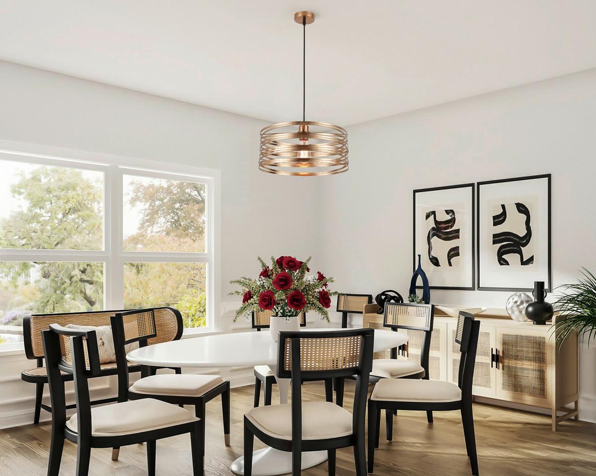 LAMPA WISZĄCA JULIA - czarny/cappuccino, Trend, tworzywo sztuczne/metal (40/120cm) - Novel