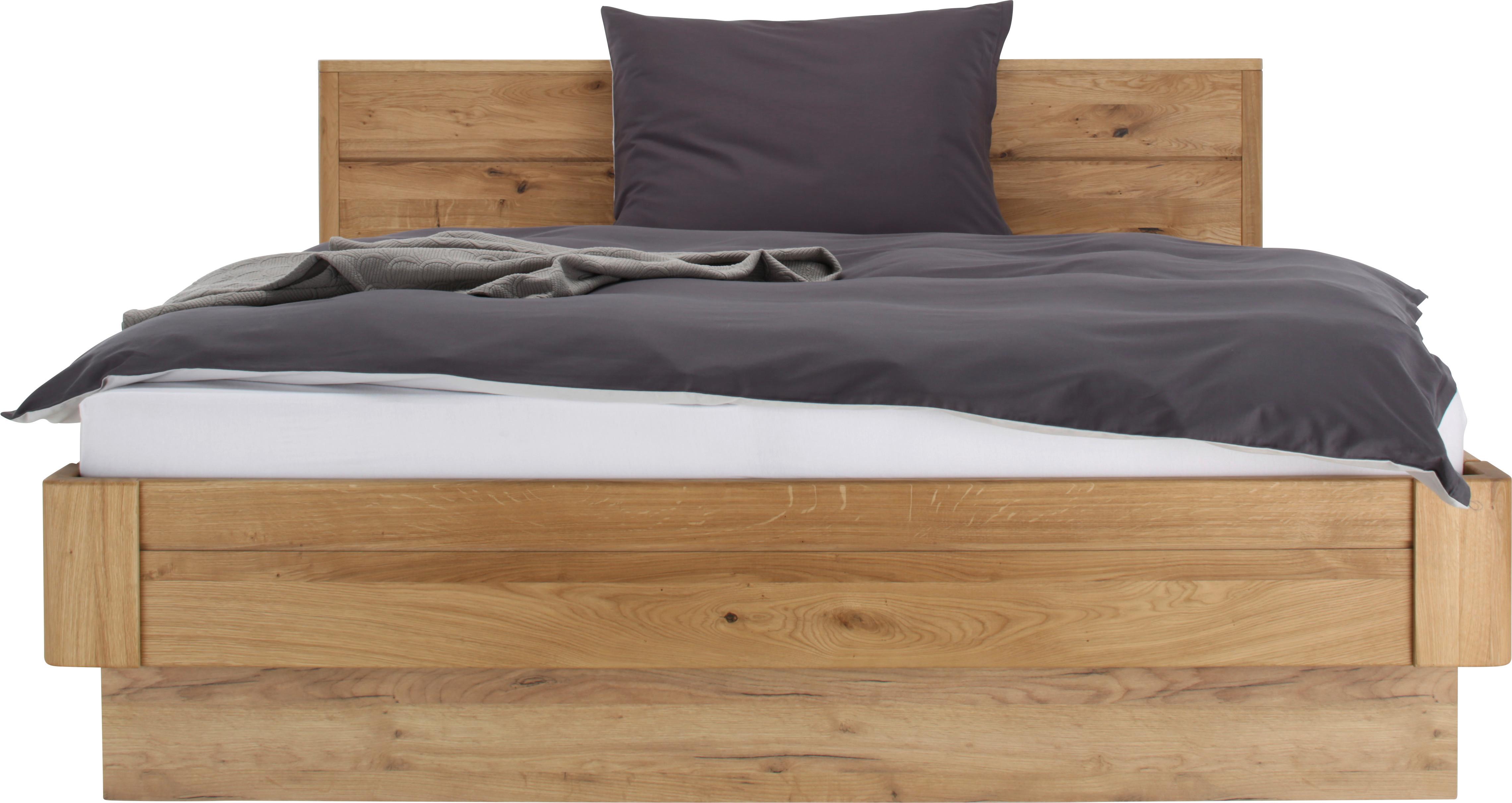 Bett in Eichefarben ca.160x200cm - Eichefarben, KONVENTIONELL, Holz (160/200cm) - ecoTree