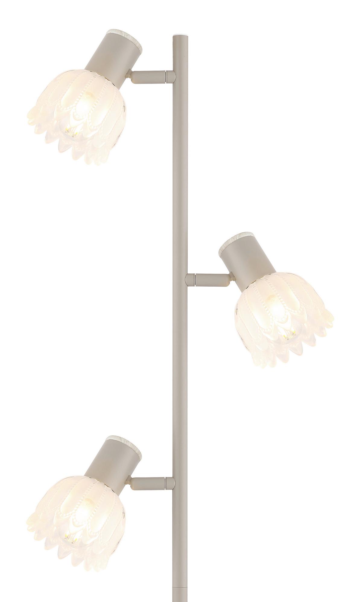 Podna Svjetiljka Planta - boje pijeska/crna, Konvencionalno, staklo/metal (28/23/154cm) - Globo