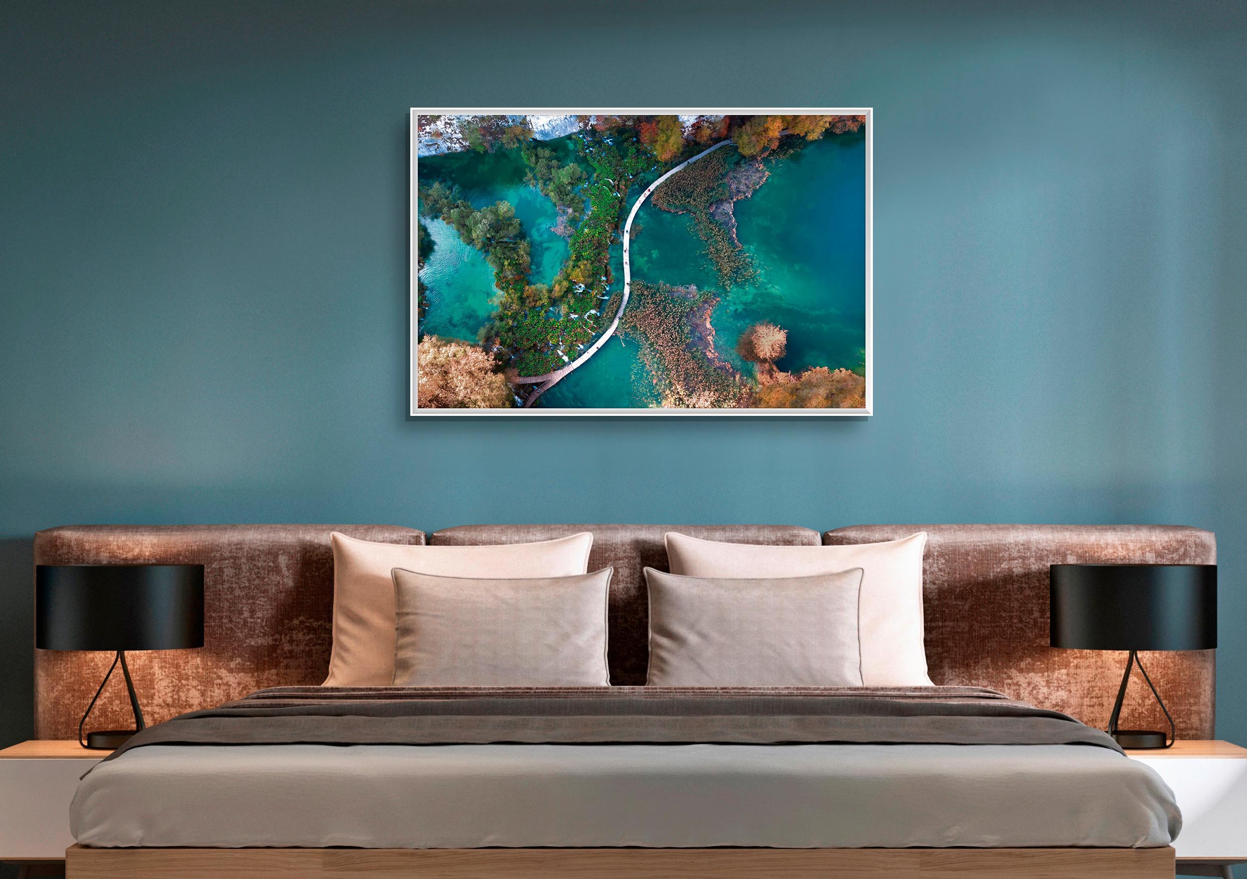 Slika Manolo - bela/večbarvno, papir/leseni material (60/90cm) - Modern Living