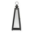 Laterne Philip in Schwarz - Klar/Schwarz, Glas/Metall (26/26/73cm) - MÖMAX modern living