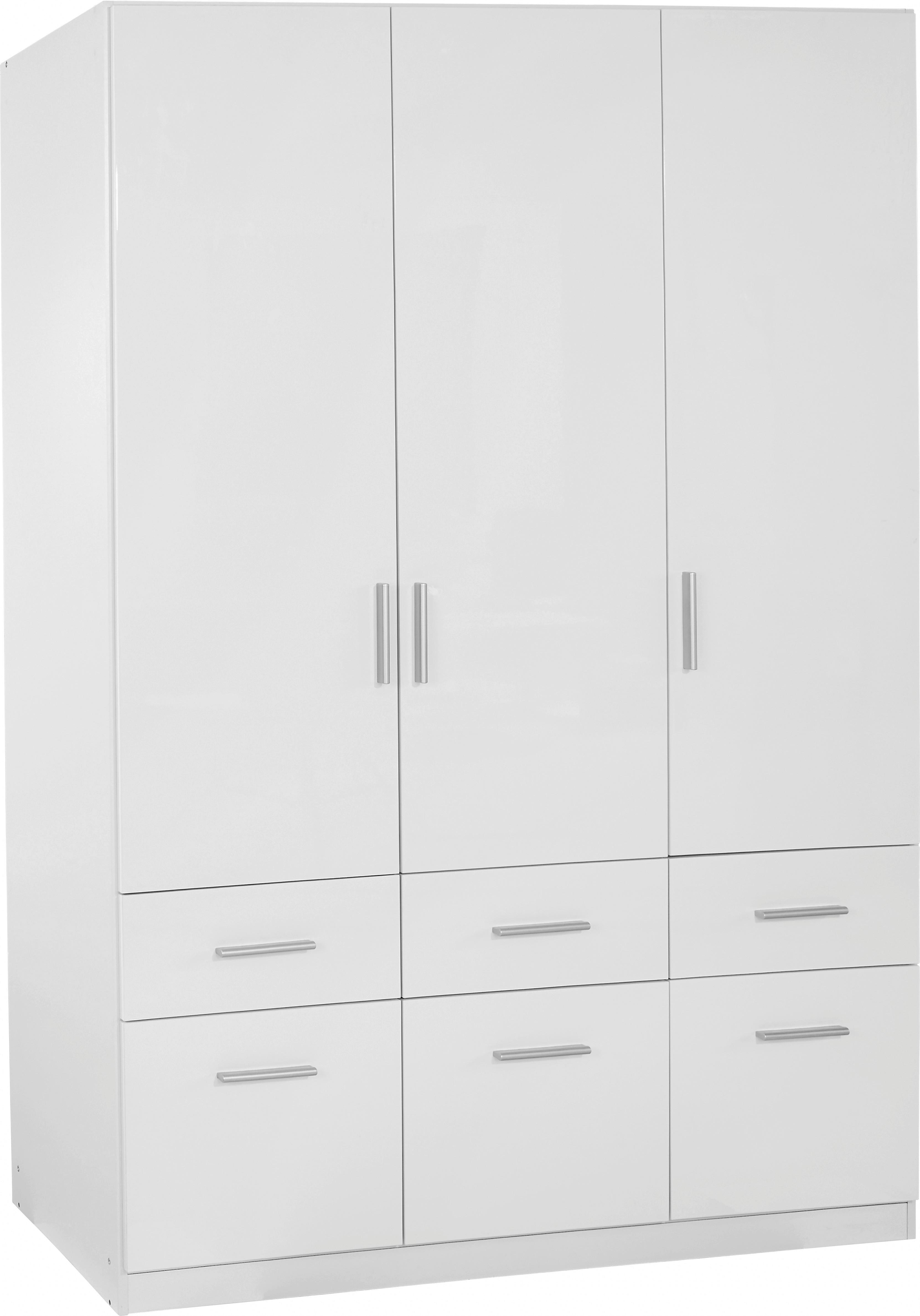 Omara Za Oblačila Celle - aluminij/bela, Moderno, umetna masa/les (136/197/54cm) - Premium Living