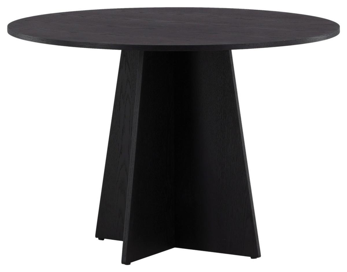 ESSTISCH BOOTCUT - Schwarz, Design, Holz (110/110/75cm) - Livetastic