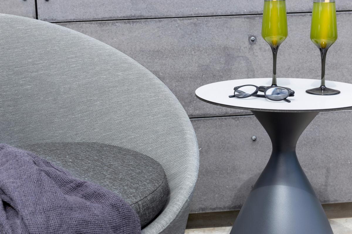 GARTENSET SPOGA - Grau, KONVENTIONELL, Textil/Metall - Gardenson