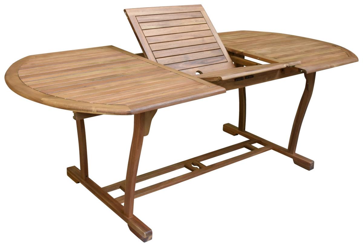 Vrtna Garnitura Kiel, Masivno, Raztegljiva Miza - barva tikovine, Natur, les (160-220/100/74cm) - James Wood