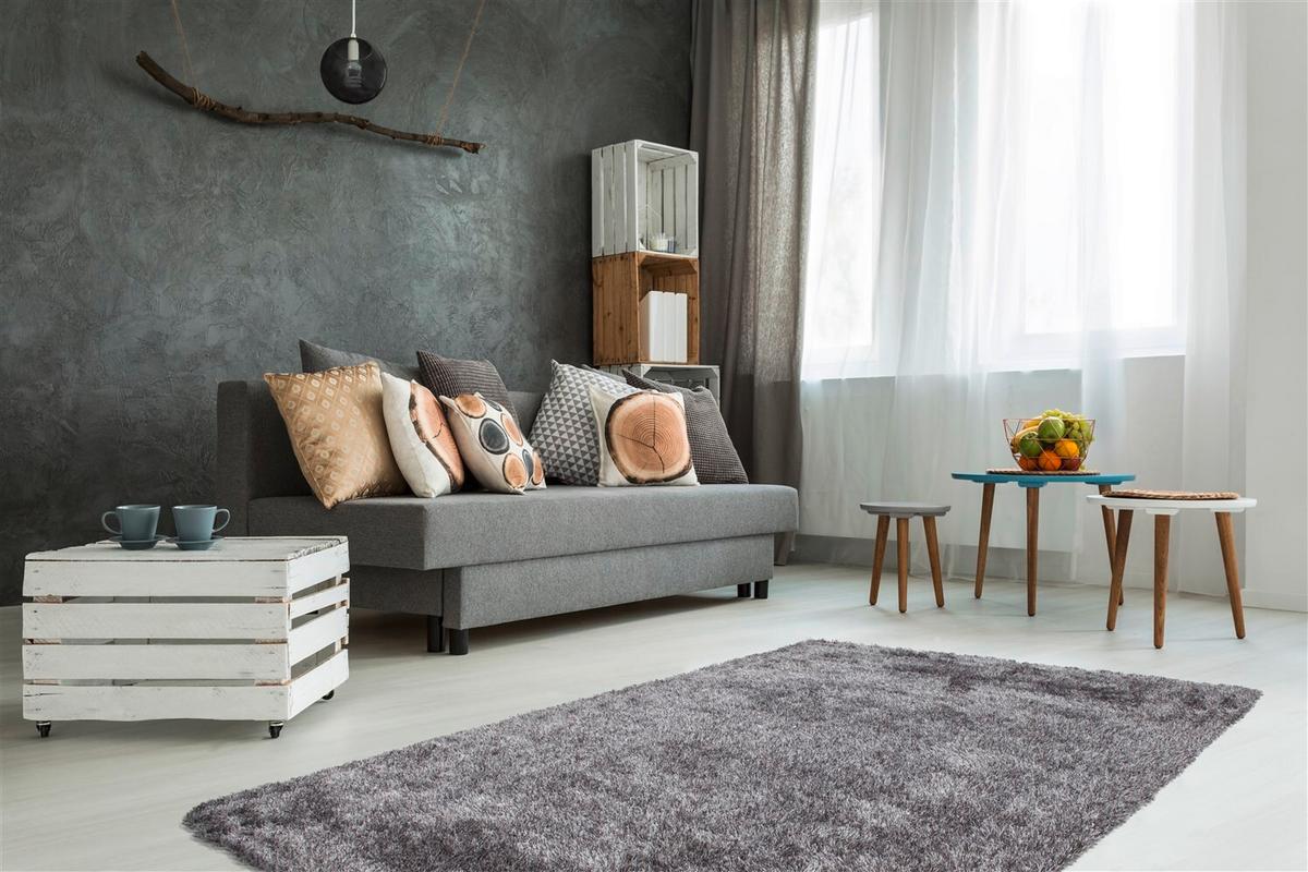 HOCHFLORTEPPICH DIAMOND 725 GRAU / WEIß - Weiss/Grau, Konventionell, Textil (160/230cm) - Kayoom