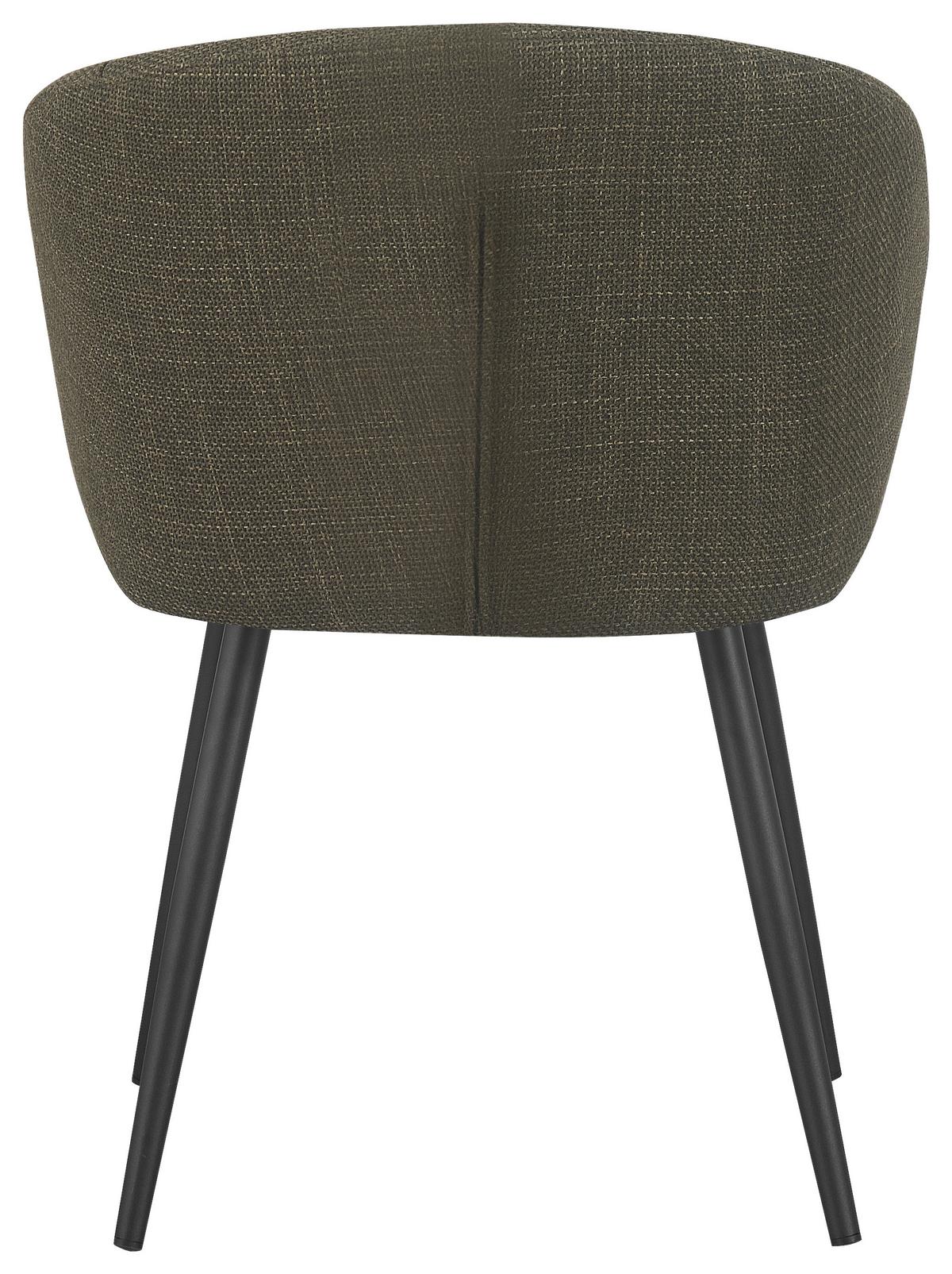Stuhl Nala Grün - Schwarz/Grün, Lifestyle, Textil/Metall (57/76/60cm) - Mömax