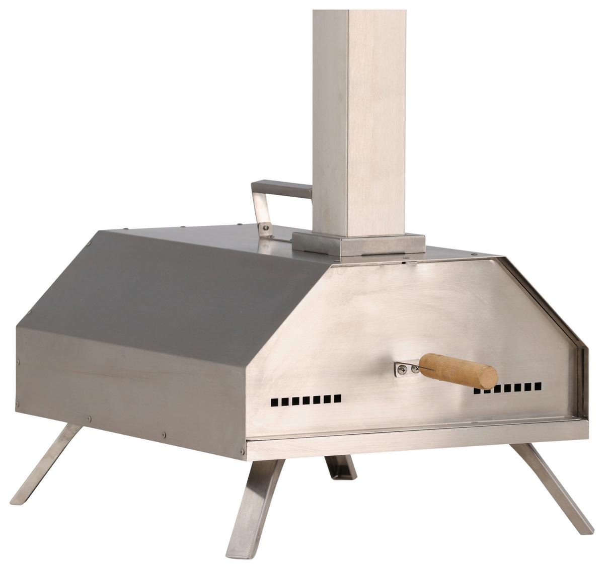 Pizzaofen Hamna ca. 76,4x68,1x40 cm Silber - Silberfarben, KONVENTIONELL, Metall (76,4/68,1/40cm) - Gardenson