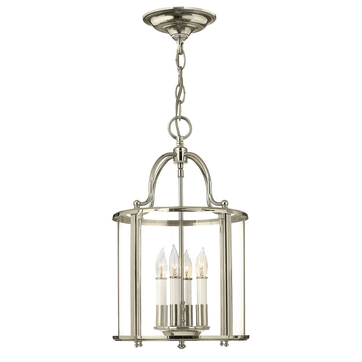Függőlámpa Hk-Gentry-P-M-Pn - nikkelszínű, Natur, üveg/fém (29.7/61cm) - Elstead Lighting