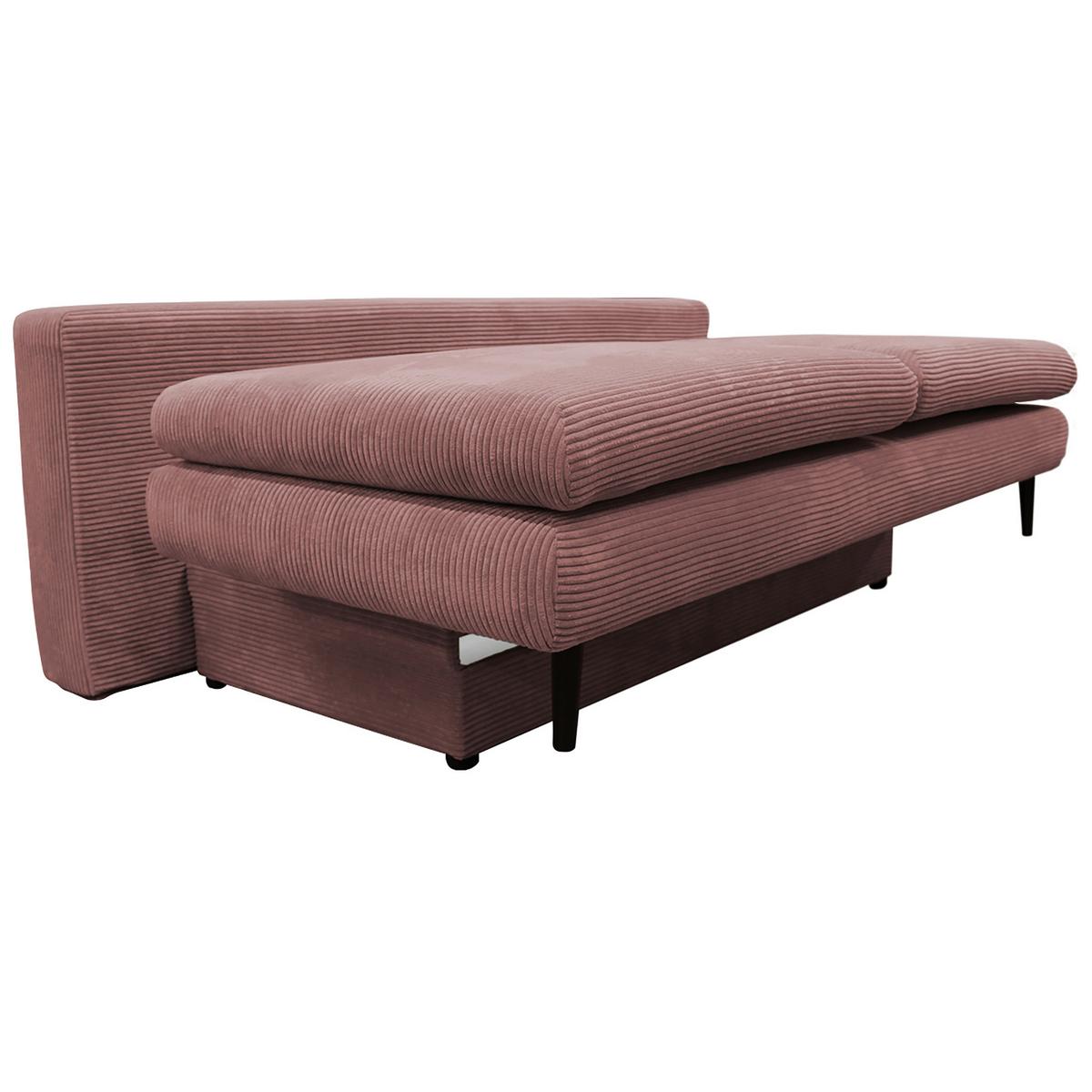 Canapea extensibila FIORE - roz antic, Design, textil (202/85/99cm) - Modern Living