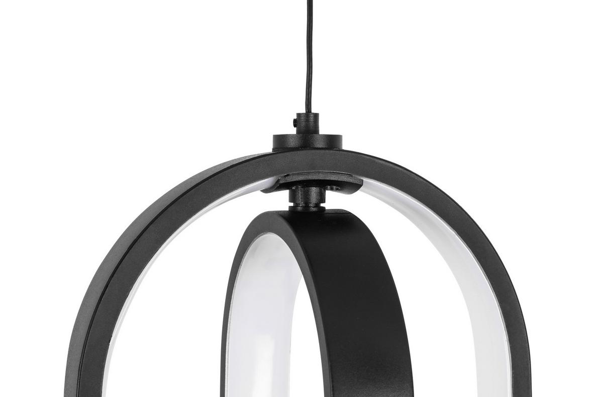 LAMPA WISZĄCA LED NIMA - czarny, Design, tworzywo sztuczne/metal (21/200cm) - Novel