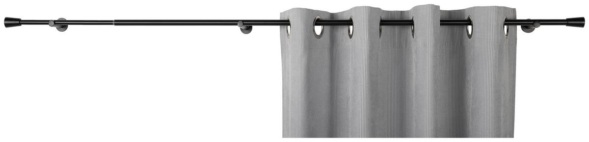 KARNISZ DRĄŻKOWY - ZESTAW 13/16MM TELESKOPGARNITUR MINO - czarny, Design, metal (100-190cm) - Homeware