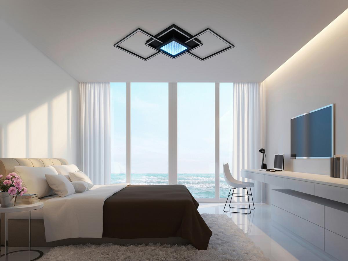 LAMPA SUFITOWA LED TEXAS *SBN* - czarny, Design, tworzywo sztuczne/metal (82/39,6/8,5cm) - Novel