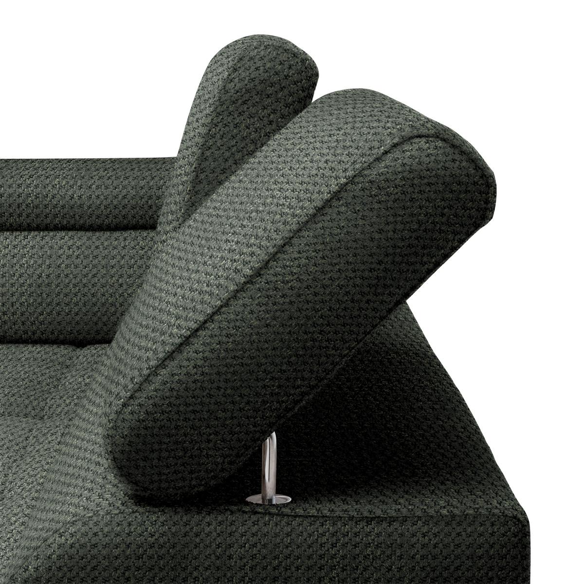 Kutna Garnitura Gremio - tamno zelena/crna, Moderno, tekstil/plastika (206/283cm) - Modern Living