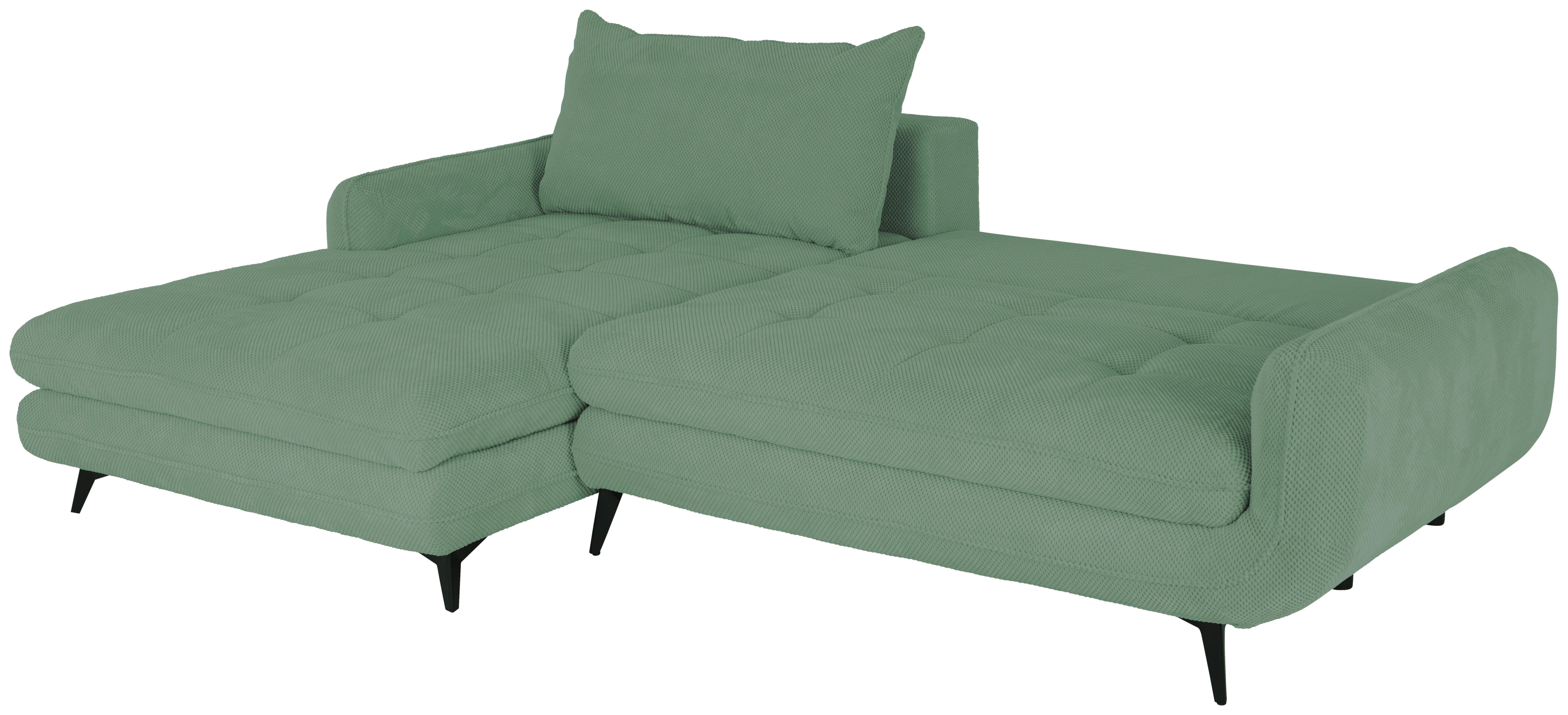 Coltar WAVE - verde mentă, Modern, lemn/metal (189/266cm)