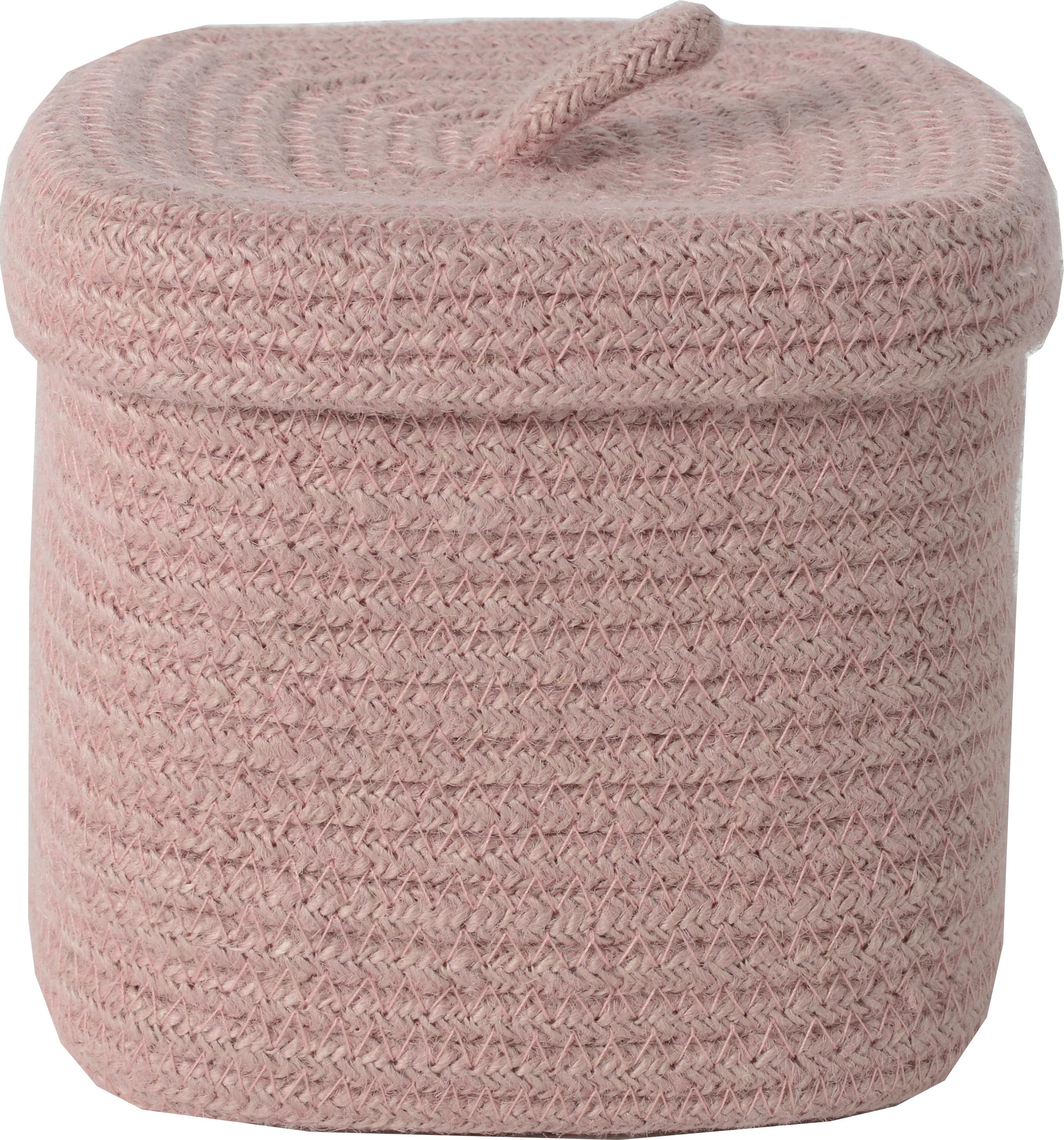 Coș Romy - roz, Konventionell, plastic/textil (18/16/18cm) - Mömax