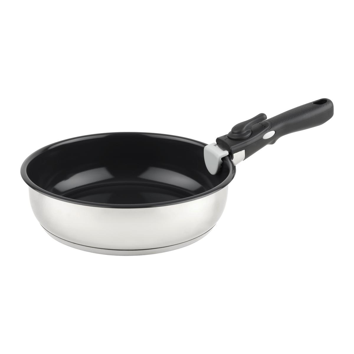 Tigaie pentru prăjit Click&Cook, cca. 24cm - negru, Konventionell, metal (24cm) - Mömax