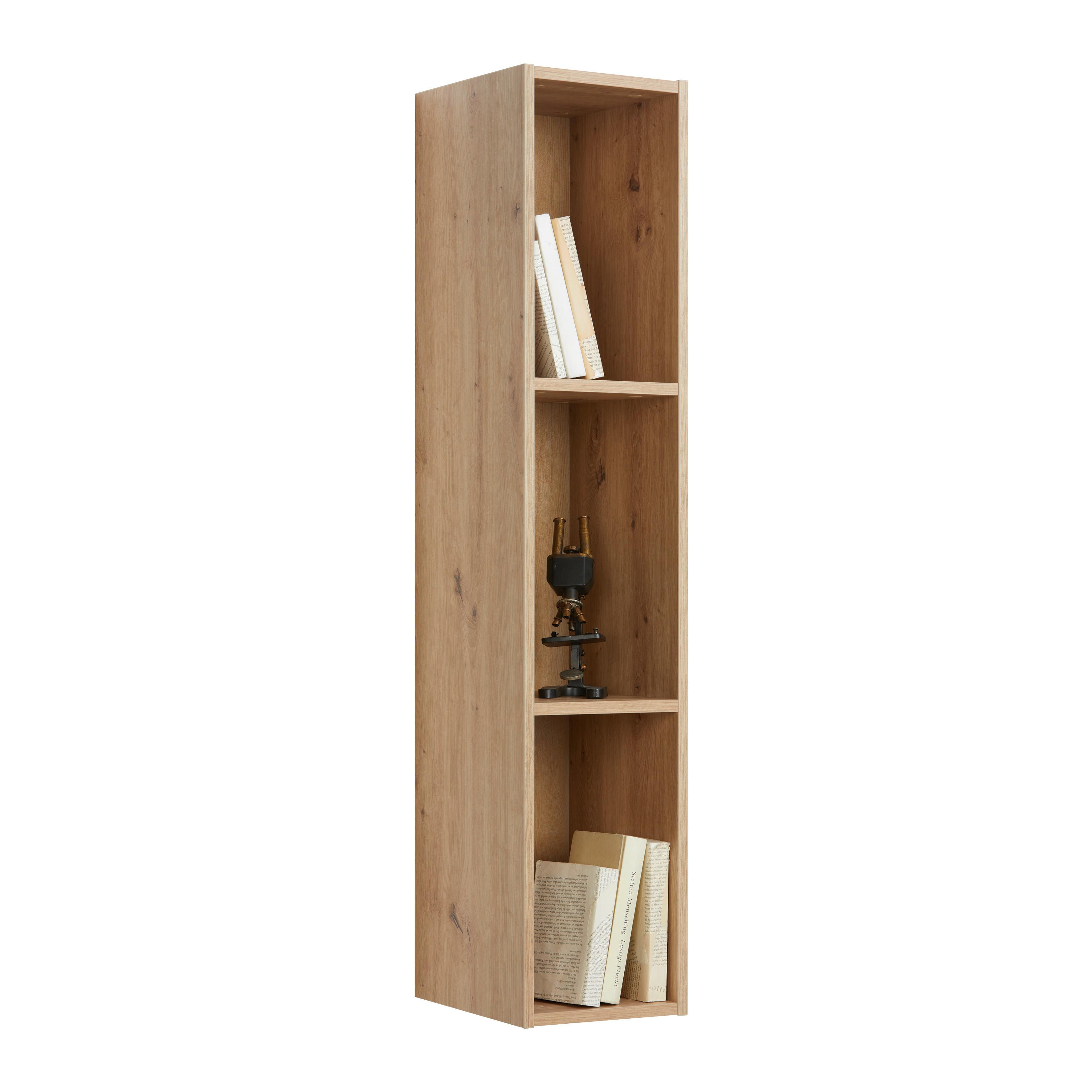 Etajeră de perete WIDE - stejar Artisan, Modern, material pe bază de lemn (123/25/30cm) - Modern Living