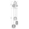 SUSPENSION SCHER - couleur doré/noir, MODERN, métal/verre (36/120cm) - Mömax