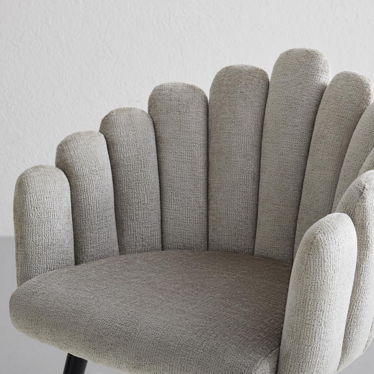 Stuhl Sibyl Taupe - Taupe/Schwarz, ROMANTIK / LANDHAUS, Textil/Metall (63/84/58cm) - Premium Living