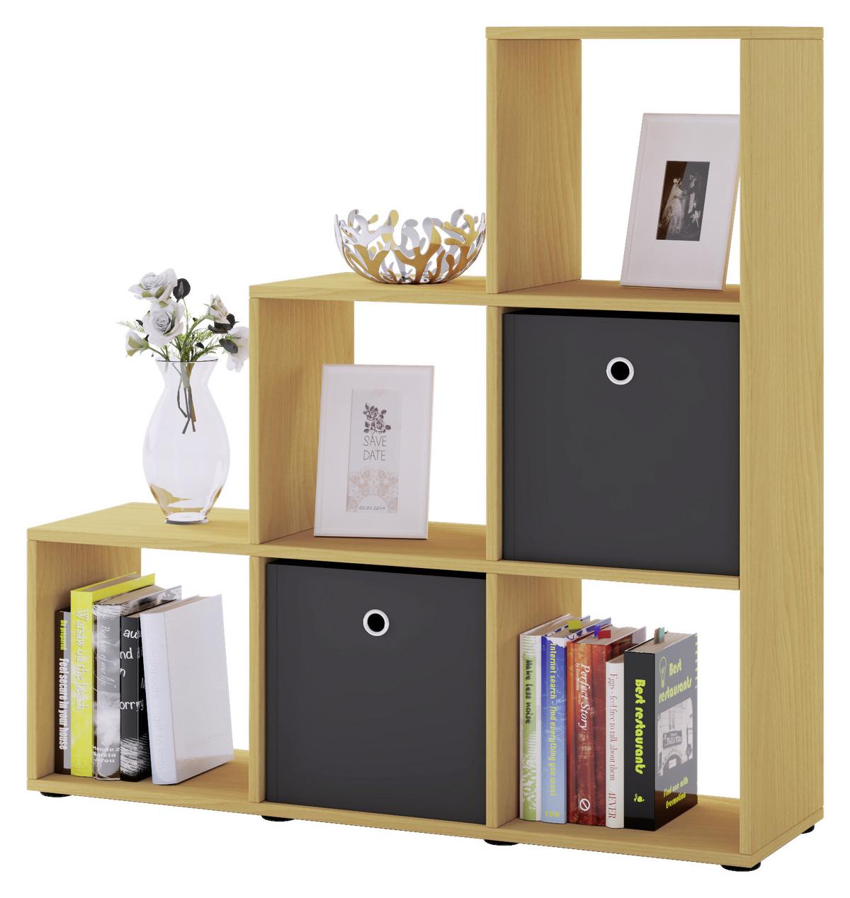 Predelna Stena Nitas, Bukev - črna/barve bukve, Konvencionalno, umetna masa/leseni material (107,5/104,5/29cm) - MID.YOU