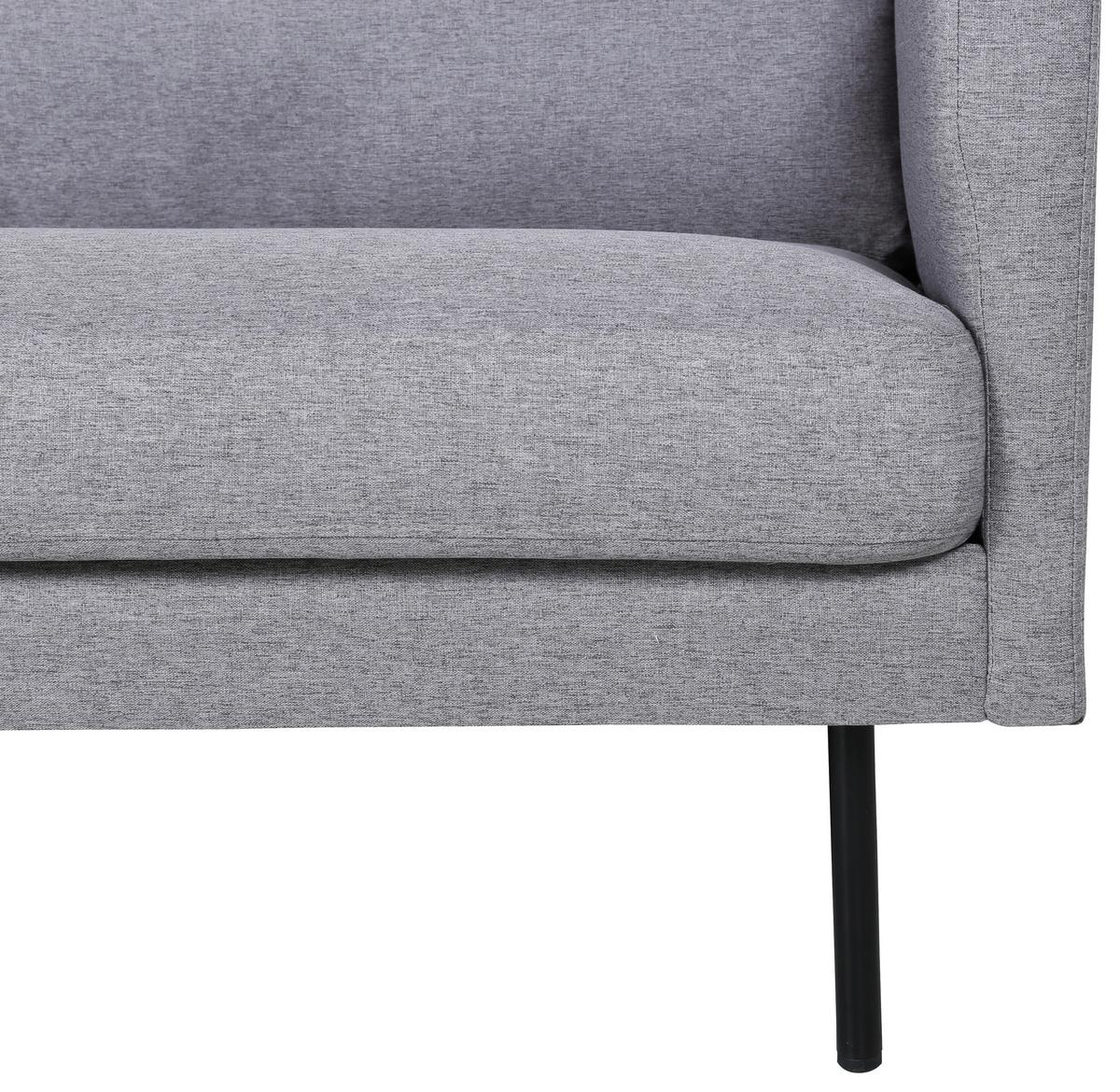 3-SITZER-SOFA ZOOM - Schwarz/Grau, Design, Textil/Metall (260/78/80cm) - Livetastic