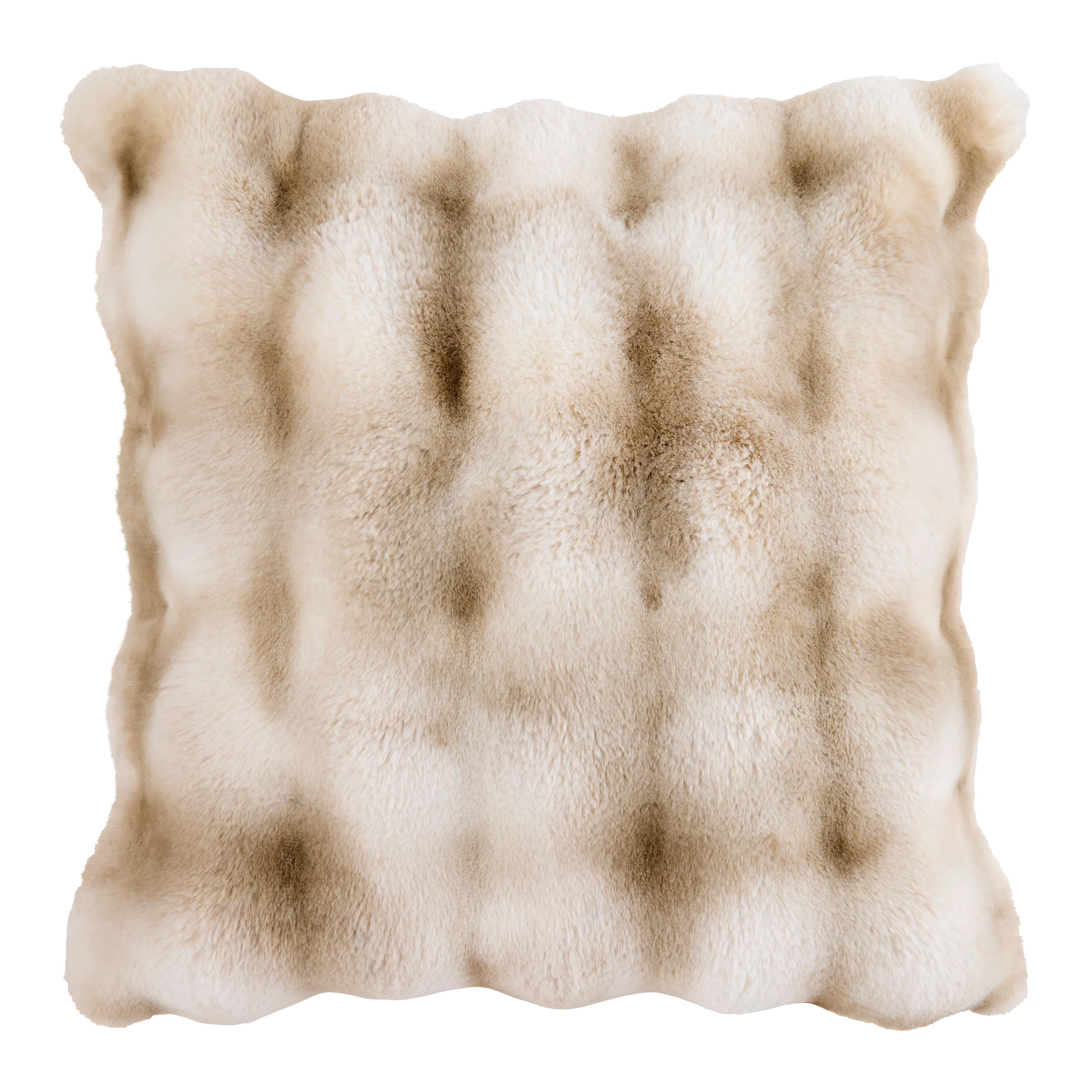 Fellkissen Svea Beige ca. 45x45cm - Beige, Textil (45/45cm) - Premium Living