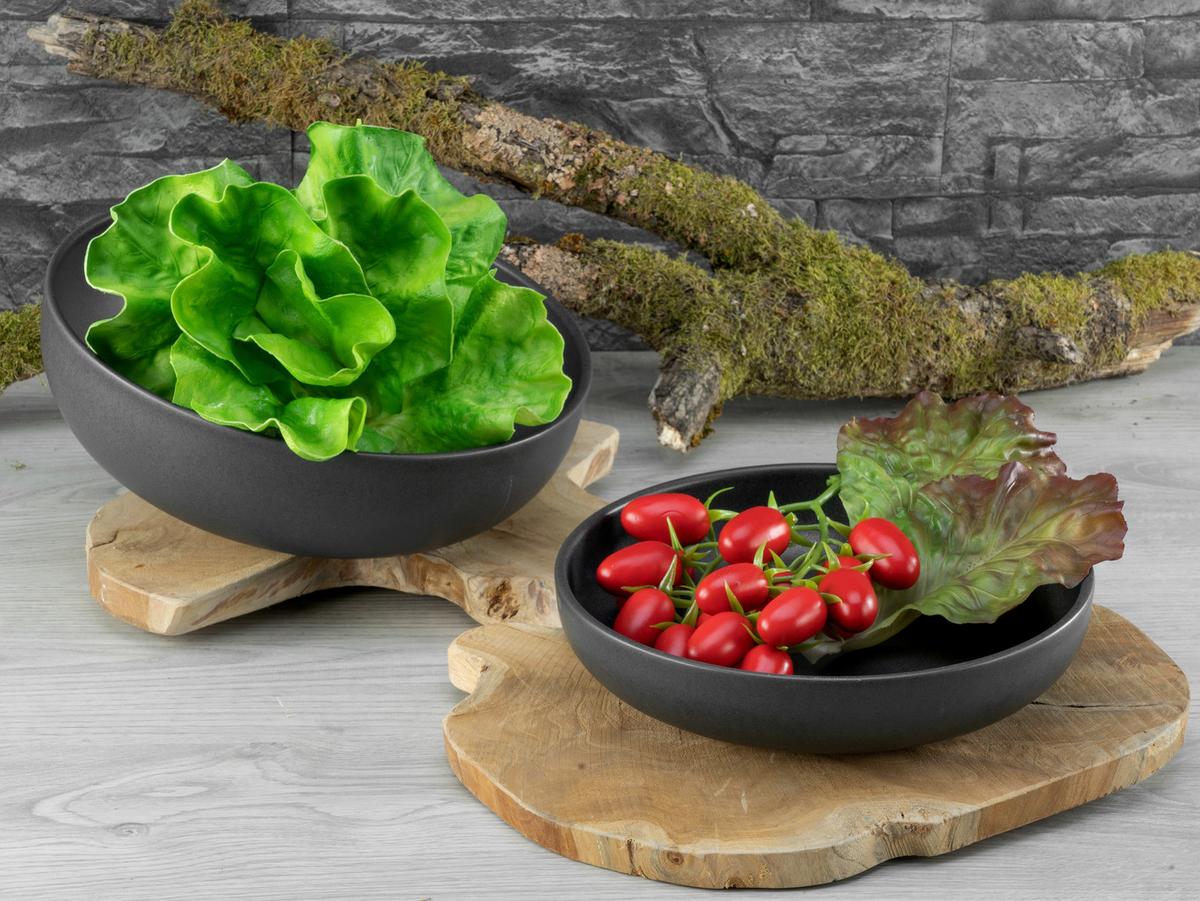 Set Posod Uno Black, 2-Delni - črna, Trend, keramika - Creatable