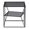 SIDOBORD ANGEL - grå/svart, Modern, metall/glas (45/45/45cm) - Premium Living