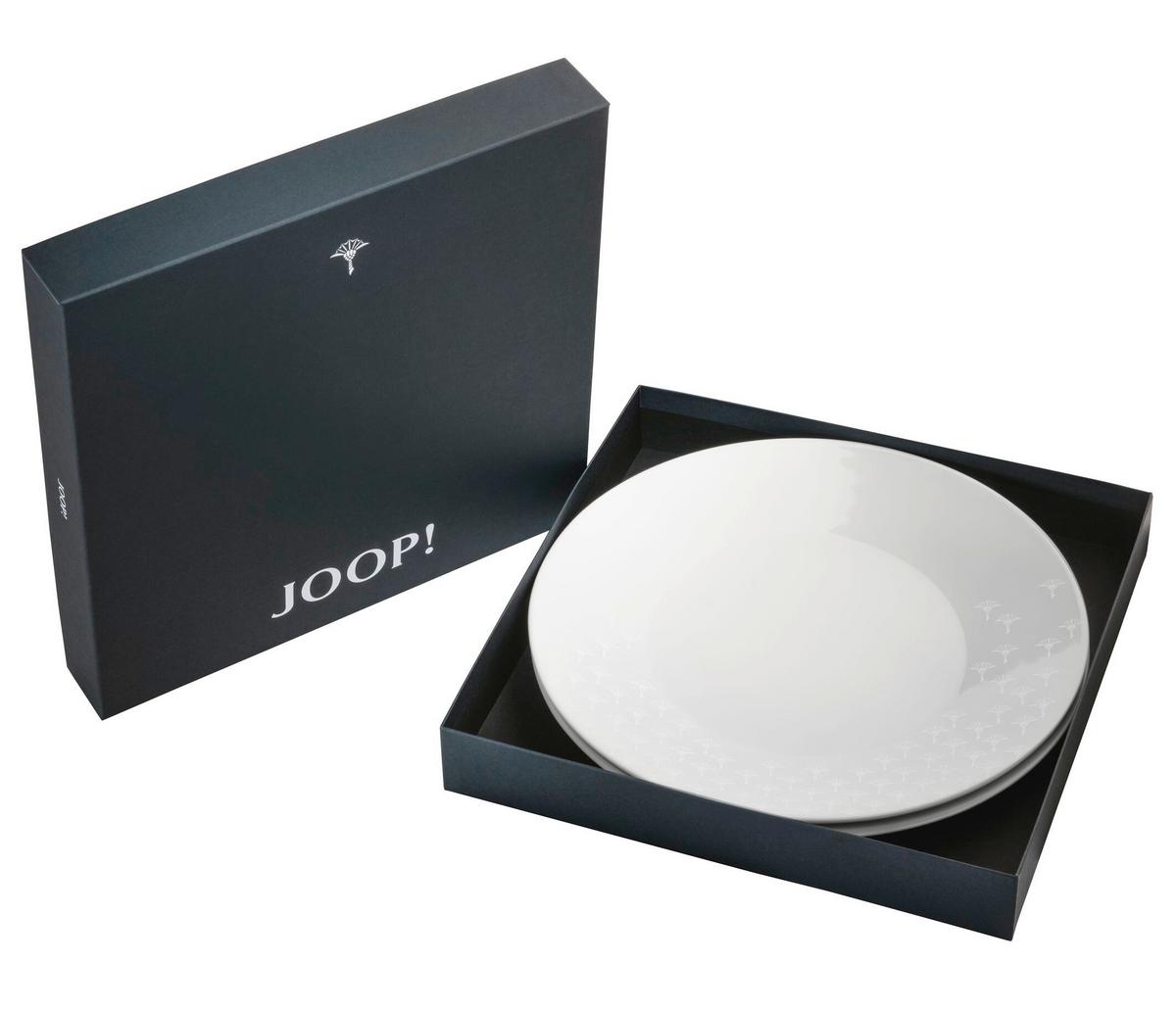 KOMPLET TALERZY OBIADOWYCH 13885-522008-28655 - biały, Design, ceramika (28cm) - Joop!
