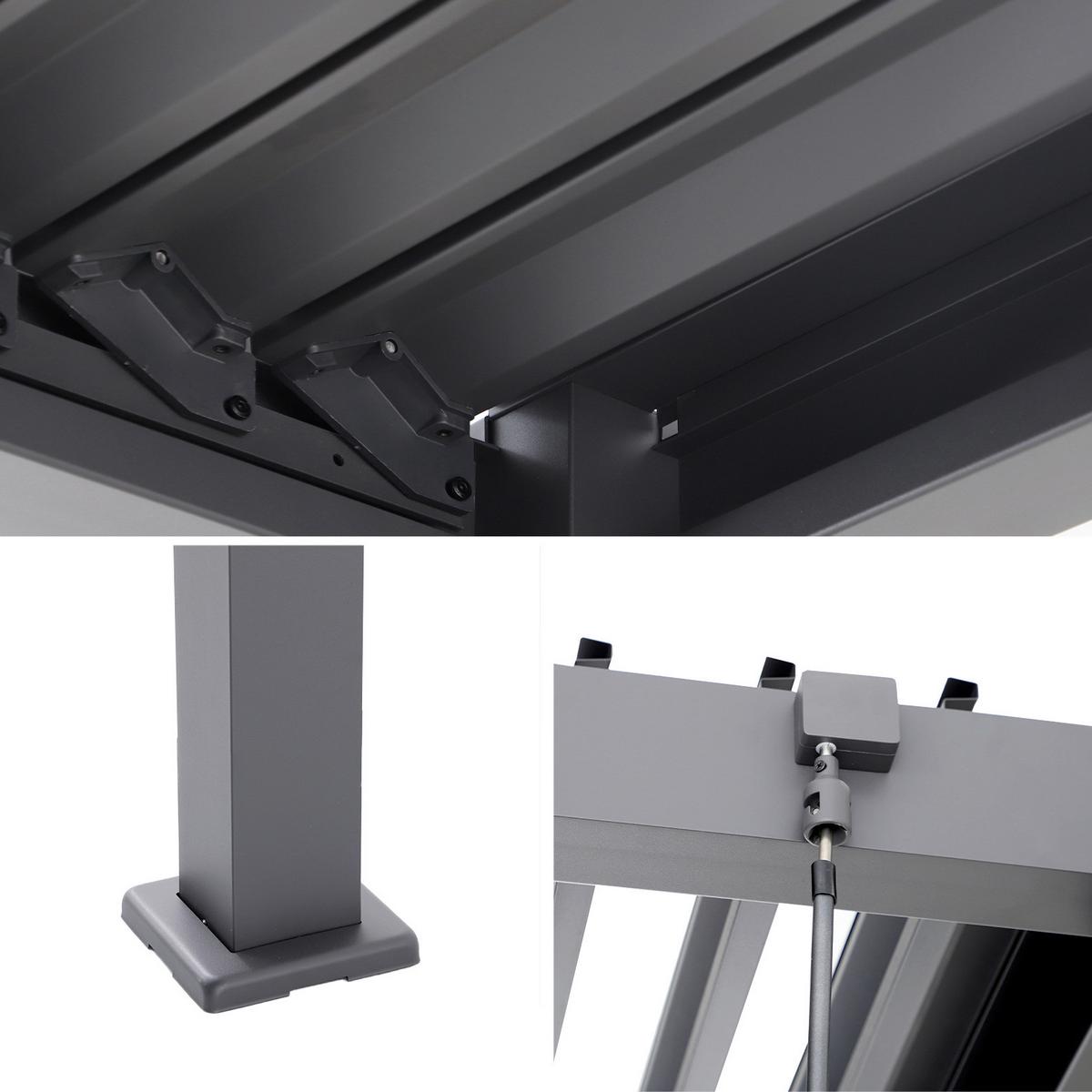 Pergola Core Anthrazit - Anthrazit, Basics, Metall (393/247/300cm) - Gardenson