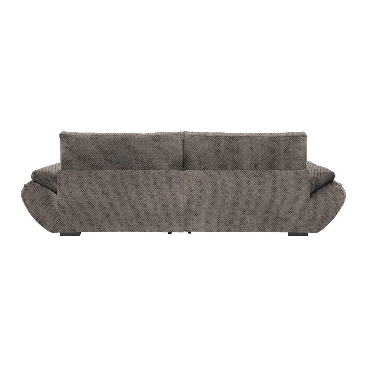 Wohnlandschaft Vivo Mokka - Schwarz/Mokka, MODERN, Kunststoff/Textil (317/63/179cm) - Premium Living