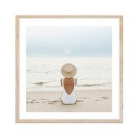 Bild Vous II ca. 30x30cm - Weiss/Pastellblau, Papier/Holzwerkstoff (30/30cm) - Modern Living