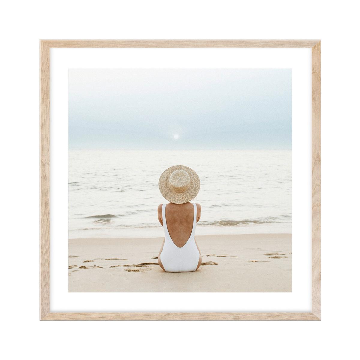 Bild Vous II ca. 30x30cm - Weiss/Pastellblau, Papier/Holzwerkstoff (30/30cm) - Modern Living