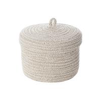 Korb Conny Weiß/Beige - Beige/Weiß, Textil (23/16cm) - Mömax