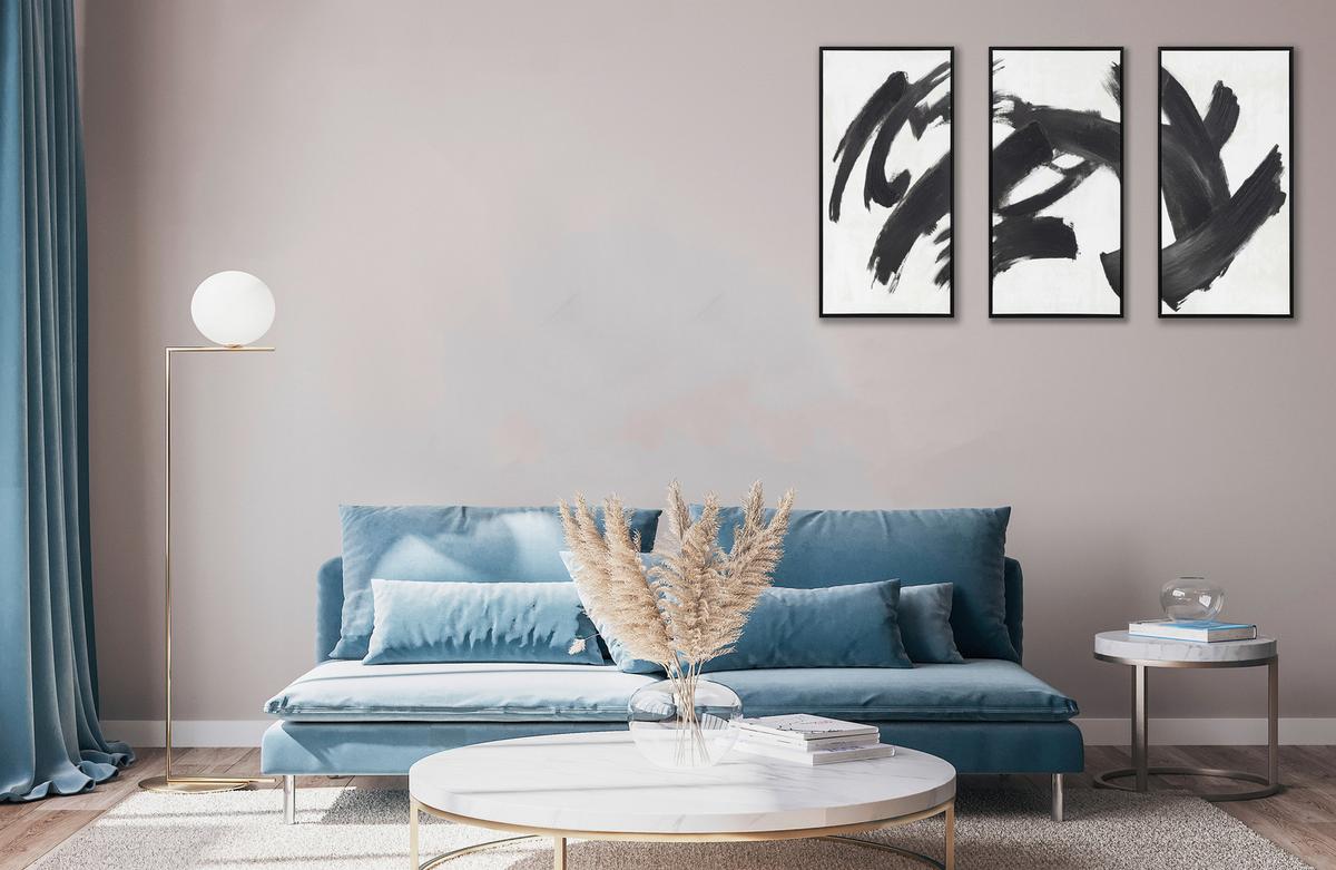 Slika Sa Ramom 105x70cm Maddie - bela/crna, Moderno, drvo/tekstil (105/70/2,8cm) - Mömax