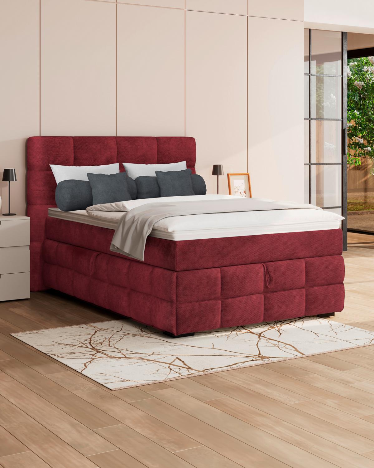 PAT BOX VEGA - alb/verde, Trend, lemn/textil (120/200cm) - Modern Living