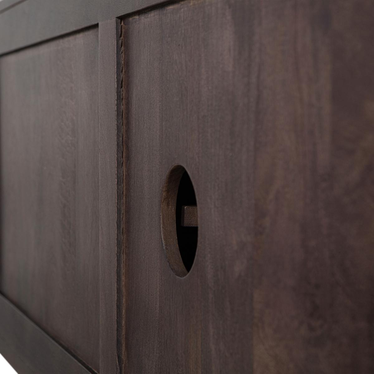 Sideboard Draw Walnussfarben - Messingfarben/Walnussfarben, Design, Holz/Metall (180/70/40cm) - Livetastic